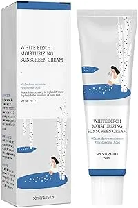 Birch Juice Moisturizing Sun Cream - Face Sunscreen with Natural Organic PA++++ Formula, Extract, No White Cast, Strong UV Protection & Moist Essence Type