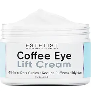 Caffeine Infused Coffee Eye Lift Cream - Reduces Puffiness, Brightens Dark Circles, & Firms Under Eye Bags - Anti Aging, Wrinkle Fighting Skin Treatment