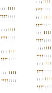 DOITOOL 10sets Oval Brush Makeup Fan Facial Brushes Easy to Clean Reusable for Daily Face Mask and Beauty Routine 16pcs*10