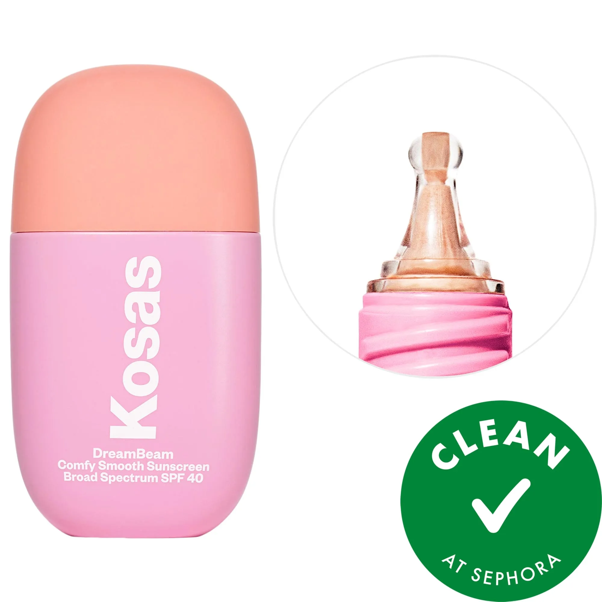 DreamBeam Silicone-Free Mineral Sunscreen SPF 40 with Ceramides and Peptides