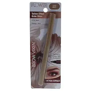 Flower Beauty Brow Vixen Tattoo Effect Stain - Smudge Proof, 12 Hr Wear Eyebrow Makeup with Chisel Tipped Applicator, Contains Aloe Vera & Vitamin E (Blonde)