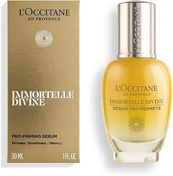 L'OCCITANE Immortelle Divine Pro-Firming Serum 30 ml, Vegan & 96% Readily Biodegradable, Natural Alternative to Retinol, Luxury & Clean Beauty Anti-Ageing Face Serum for All Skin Types