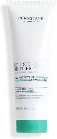 L'OCCITANE Source Réotier Purifying Cleansing Gel 125 ml | Hydrating & Soothing | Vegan & 98% Readily Biodegradable | Luxury & Clean Beauty Skin Cleanser for All Skin Types