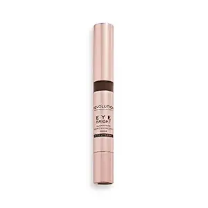 Makeup Revolution Eye Bright Concealer, Buildable Coverage, Dewy Finish, Mocha, 3ml