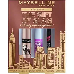Maybelline New York The Gift Of Glam Mini Mascara and Eyeliner Makeup Gift Set, 1 Count