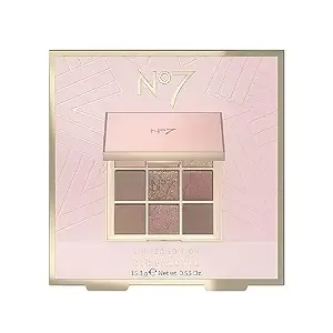 No7 Eye Palette Limited Edition - Tinted Eyeshadow Makeup Palette - 9 Shimmery Shades for Festive Holiday Looks (15.3g / 0.53oz)