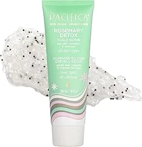 PACIFICA Rosemary Mint Scalp Scrub, Exfoliating & Detoxifying, For Women, 4 oz Jar/Tub