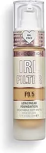 Revolution Beauty London, IRL Filter Longwear Foundation, Medium to Full Coverage, F9.5, 23ml