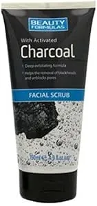 SIX PACKS of Beauty Formulas Activated Charcoal Facial Scrub 150ml