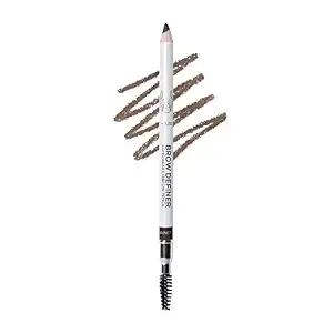 True + Luscious Brow Definer Pencil - Pomade & Powder Combo With Organic Castor Oil - Fills, Shapes Eyebrows - Waterproof - Brunette