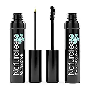 Voluminizing Mascara With Lash Growth Serum | Eyelash Growth Mascara Waterproof Black Mascara With All-Day Longevity, Boost Eyelash Enhancer
