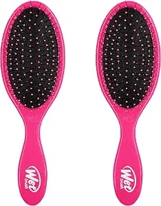 Wet Brush Original Detangling Brush, Pink - Ultra-Soft IntelliFlex Bristles - Glides Through Tangles With Ease for All Hair Types - For Women, Men, Wet & Dry Hair (Pack of 2)