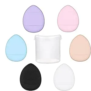 Wpsagek Under Eye Powder Puff | Finger Puff Foundation Set of 6 - Tiny Makeup Puff, for Foundation, Concealer, Eye Shadow, Beauty Makeup Tools